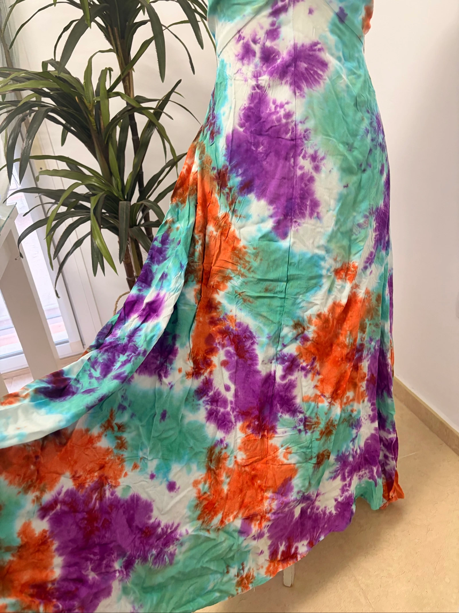 Tie-dye print summer maxi dress – photo 2